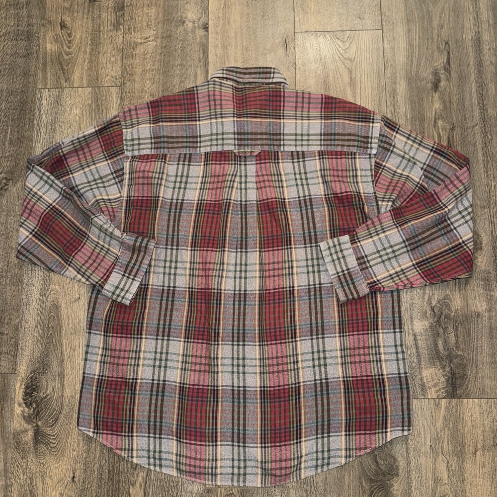 Gant Coastal Twill Mens L Button Up Shirt Warm Plaid Cotton Multicolor Outdoor - Picture 7 of 12